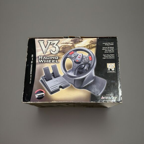 🔥Vintage Interact V3 Racing Wheel for PC - Wheel and Pedals🔥 - Picture 2 of 3
